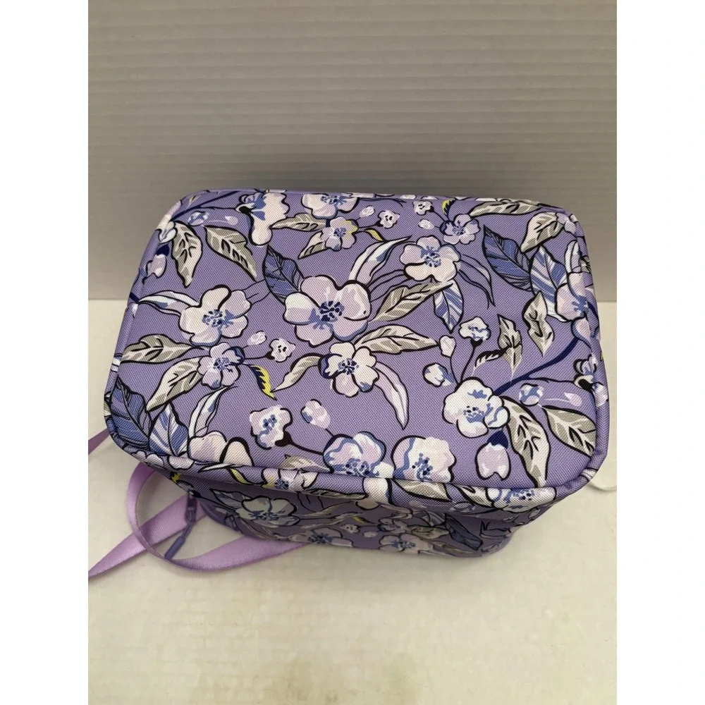 Vera Bradley Purple Floral Insulated Lunch Bag Cooler Adjustable Strap